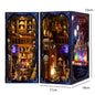 DIY Wooden Book Nook Mini Dollhouse 3D Puzzle Kit Bookshelf Insert Decor Gift - EXPROTAS