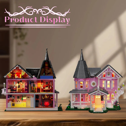 1349 PCS Coralines Building Block Set Pink Palace Model Apartment Ideas Movie Architecture Toy for Boys and Girls Christmas Gift-EXPROTAS