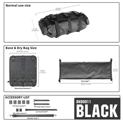 Rhinowalk Bicycle Handlebar Bag 8–13L Waterproof Front Dry Bag Set for MTB Road Gravel Bike