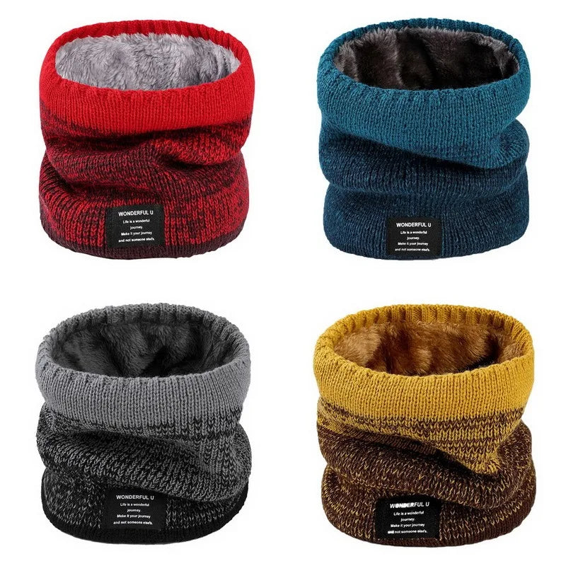 Winter Knitted Scarf Women Neck Warm Cashmere Snood Soft Wool Wrap