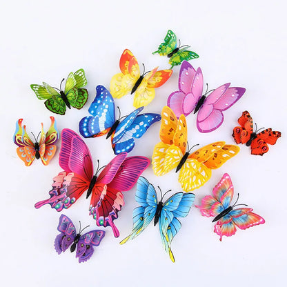 12Pcs 3D Butterfly Wall Stickers Decor for Kids Room Home Art