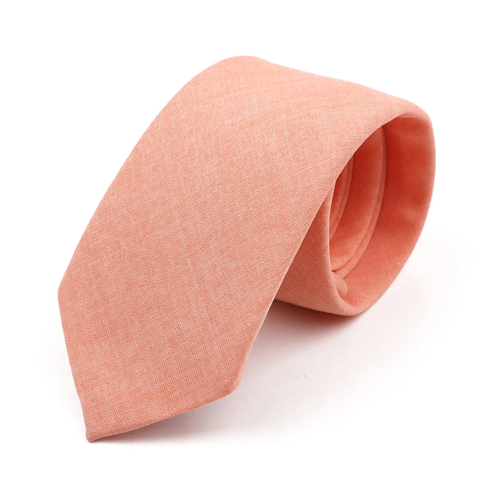Men Tie Solid Slim Skinny Plain Wedding Party Ties Sage Green Pink Orange