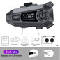 BT5.3 Motorcycle Helmet Bluetooth Headset FM Radio LED Display Waterproof