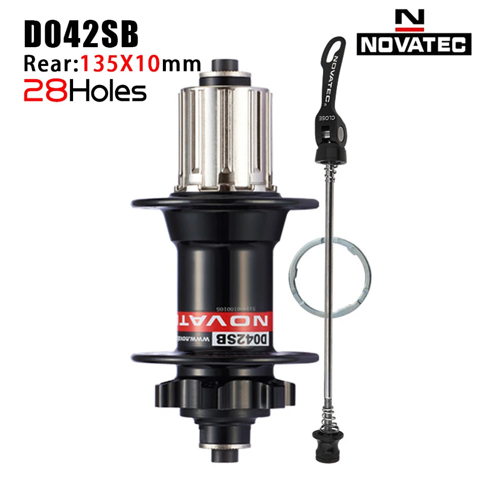 NOVATEC D041SB D042SB MTB Hub 28/32/36H 6-Bolt HG for 8-12 Speed