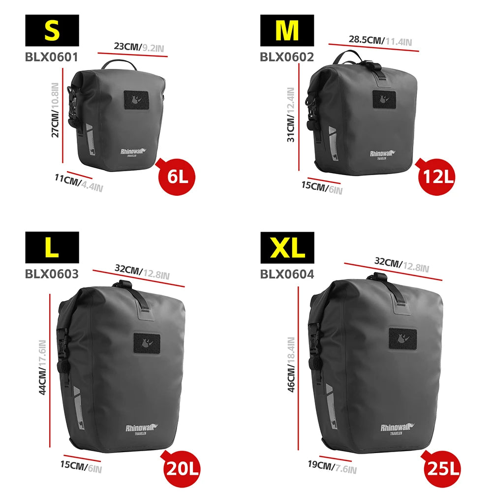 Bicycle Rear Rack Waterproof Pannier Bag Bike Seat Trunk Storage Pack