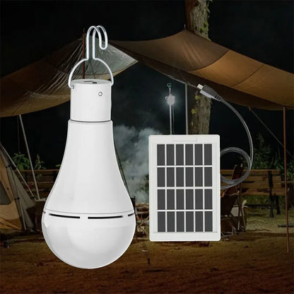 Solar Tent Light USB Rechargeable LED Hanging Lamp for Camping Outdoor