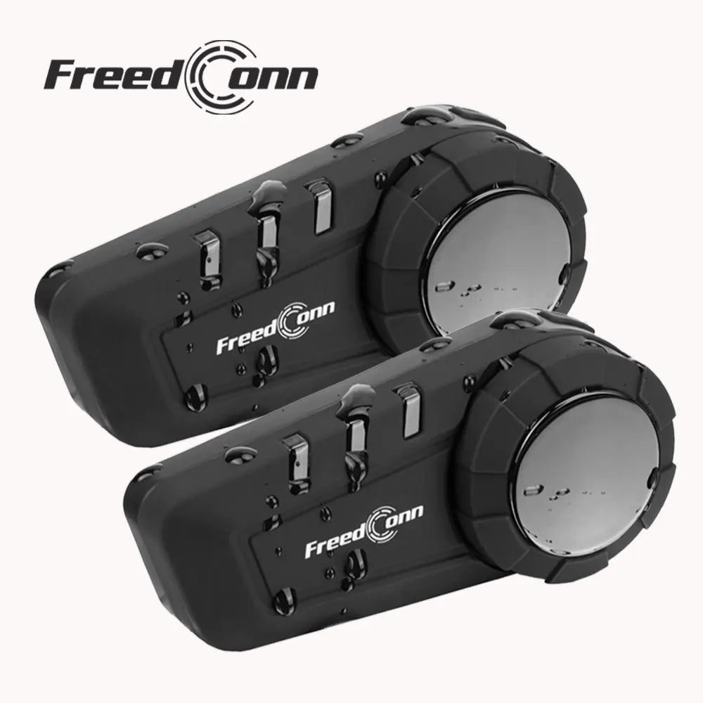 Freedconn Motorcycle Helmet Bluetooth Intercom 1000m 6 Riders Waterproof