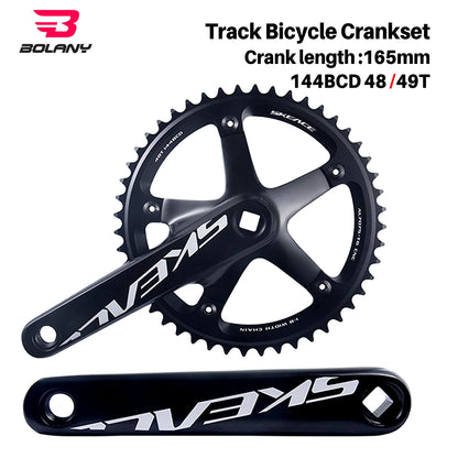 SKEACE 144BCD Track Crankset 165mm Square Taper Single Speed 48/49T - EXPROTAS