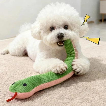 16.5 Inch Interactive Dog Snake Kick Toy for Indoor Cats - Soft Plush
