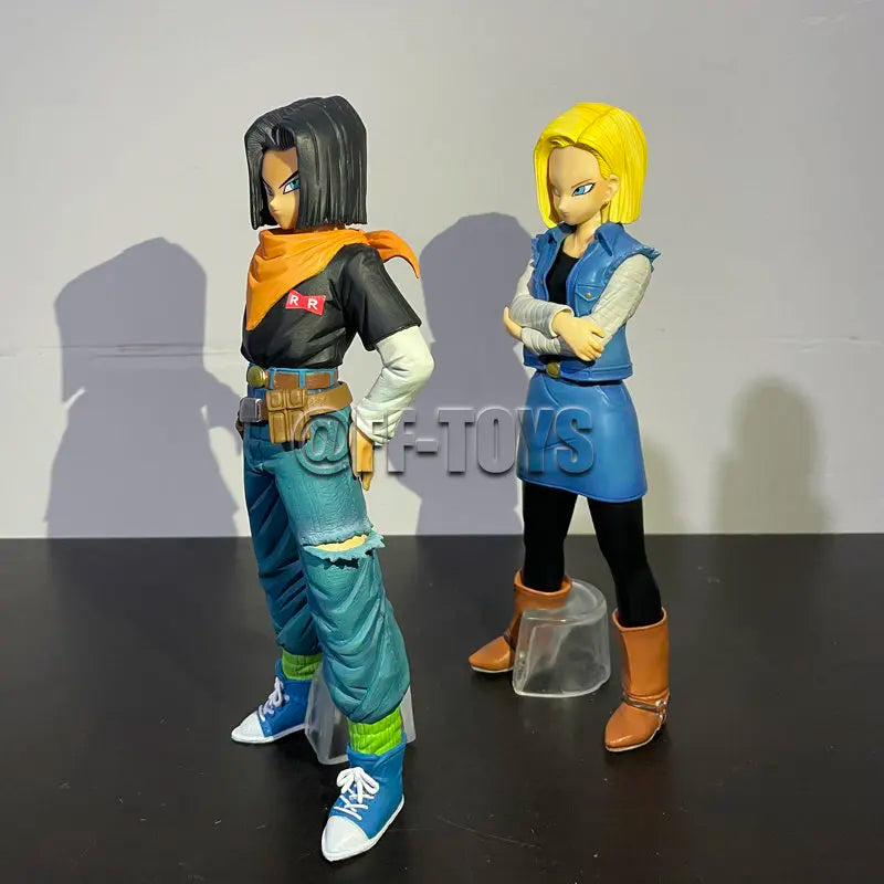 24CM Anime Dragon Ball Z Android 17 18 Figure Android 18 PVC Action Figures Collection Model Toys for Children Christmas Gifts-EXPROTAS