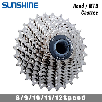 SUNSHINE Road Bike Cassette for Shimano HG 8–12 Speed Multiple Ratios - EXPROTAS