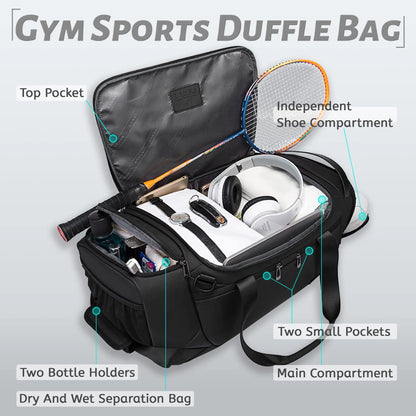 BANGE Waterproof Travel Bags 21 Inch Duffel for Men with Shoe Compartment