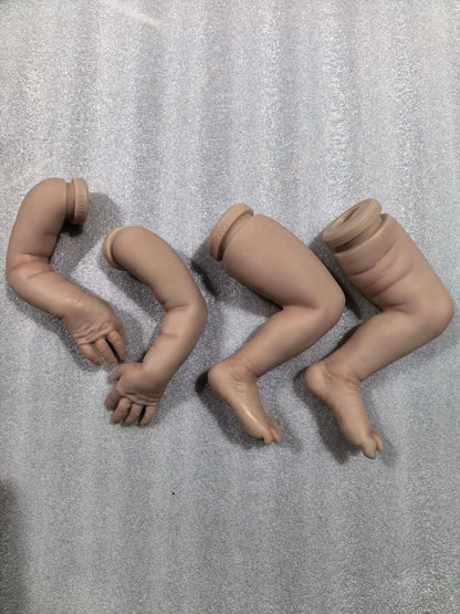 18inch Reborn Doll DIY Baby Parts Cloth Body Unpainted Sleeping Doll