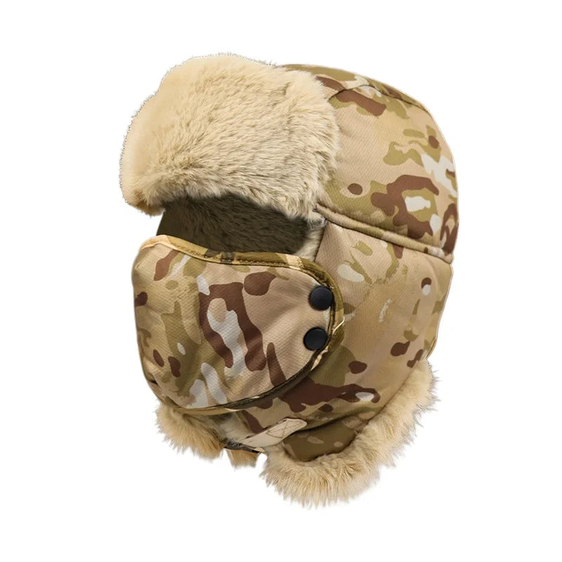 Outdoor Cycling Winter Hat for Men Women Thick Warm Windproof Snow Cap