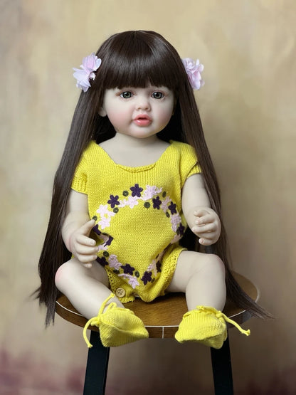 BZDOLL 55 CM 22 Inch Reborn Dolls Realistic Full Silicone Baby Bebe Newborn Girl Doll Princess Toddler Toy Gift-EXPROTAS