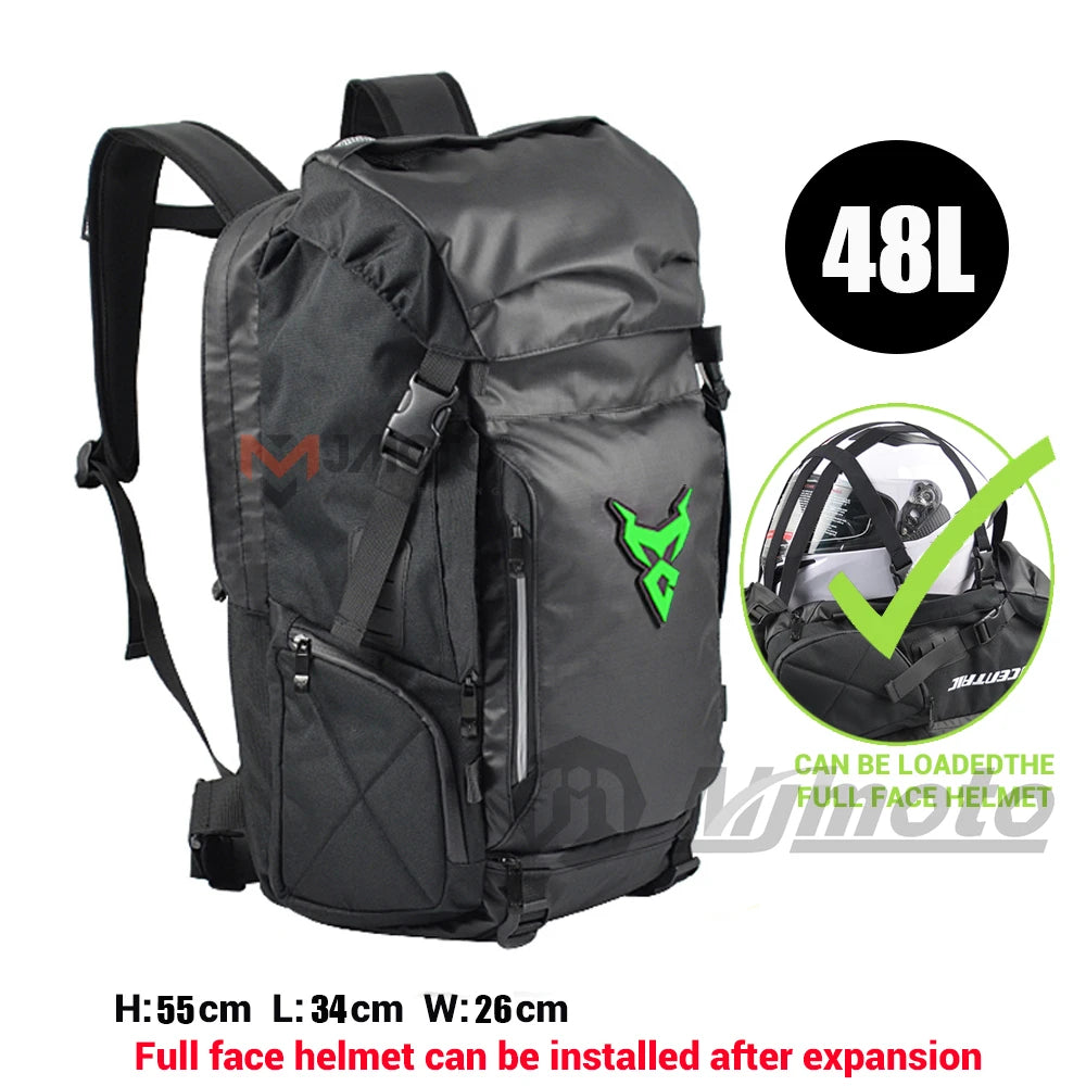 Motocentric Motorcycle Rear Seat Bag Multifunction Waterproof Motorcycle Helmet Backpack Big Capacity Motocross Tail Bag Luggage