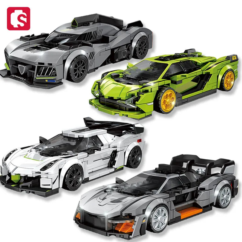 SEMBO Supercar Building Blocks MOC Racing Vehicle Model Construction Toy Gift