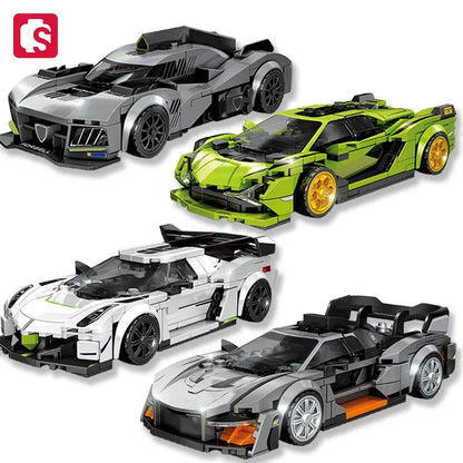 SEMBO Supercar Building Blocks MOC Racing Vehicle Model Construction Toy Gift