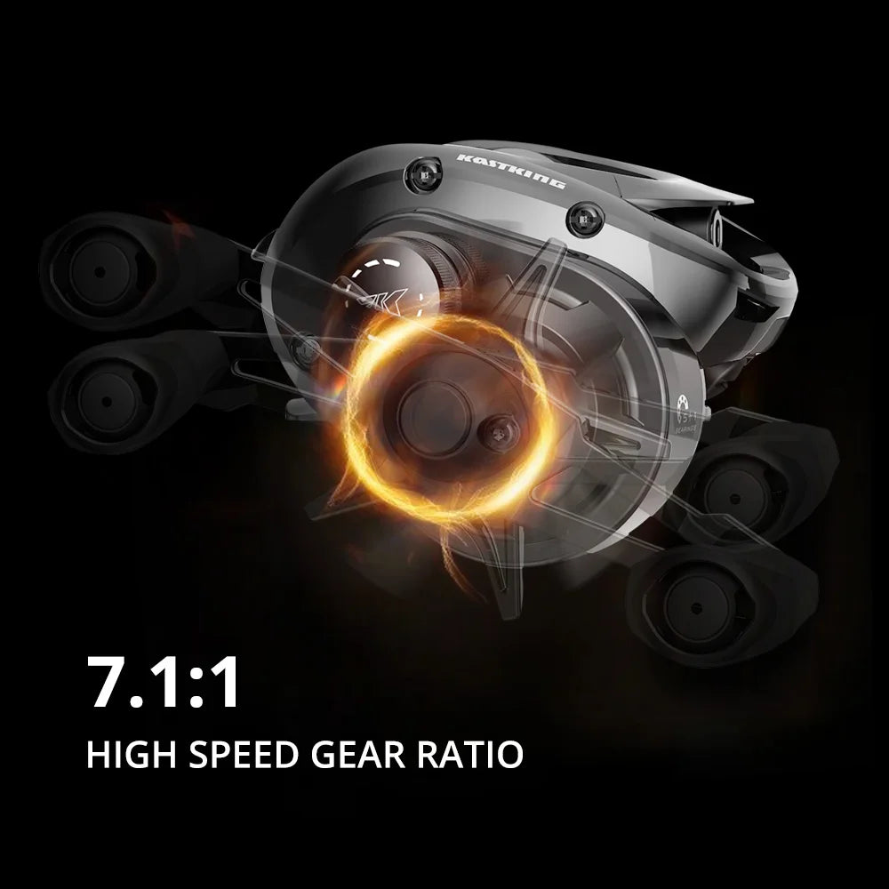 KastKing MaxSteel Baitcasting Reel Magnetic Braking System 7.1:1 Gear Ratio 5+1 Ball Bearings 7KG Max Drag Fishing Coil-EXPROTAS