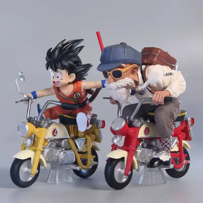 13cm Dragon Ball Z Anime Figures Figurine Locomotive Series Pvc Statue Collectible Motorcycle Roshi Goku Model Decor Toys-EXPROTAS