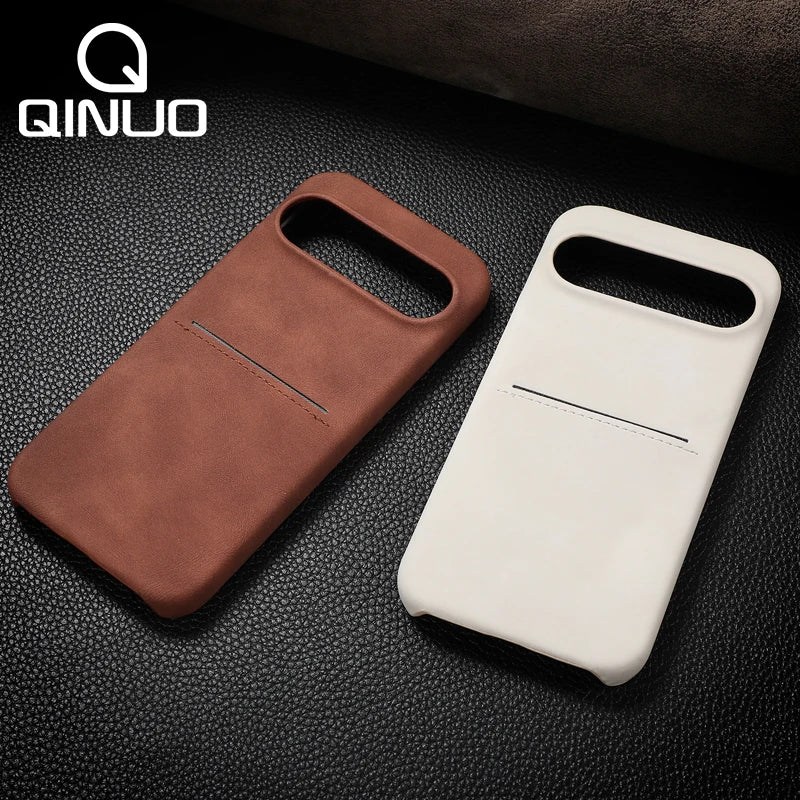 Sheepskin Style Leather Card Case for Google Pixel 8-10 Pro XL Matte Cover
