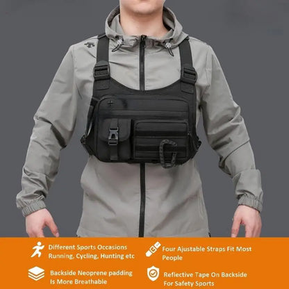 Tactical Chest Bag for Running Cycling EDC Men Women Outdoor Vest Rig