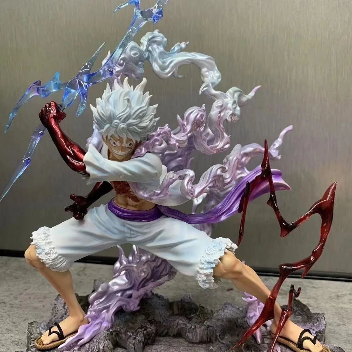 28cm One Piece Figure Sun God Gear 5 Nika Luffy Action Figure GK Thunderbolt Monkey D Luffy Model PVC Collectible Toy-EXPROTAS