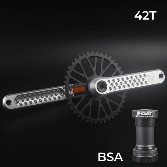 ZEROING Road Folding Bicycle Crankset 10/11/12speed Single Chainring 40/42/44/46/48T With Bracket Bottom BSA For Gravel Bike-EXPROTAS