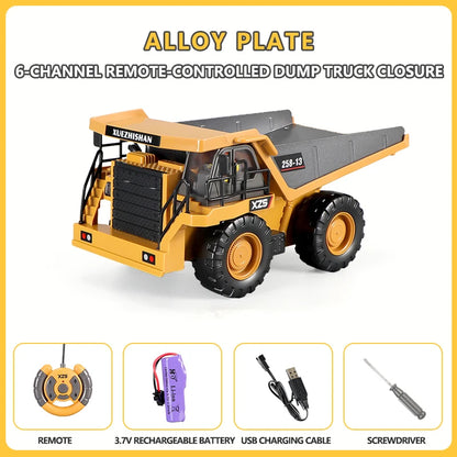 RC Excavator Dumper Car 2.4G Remote Control Engineering Vehicle Crawler Truck Bulldozer Toys for Boys Kids Christmas Gifts-EXPROTAS