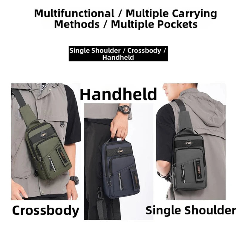 Outdoor Chest Bag Sling Backpack Travel Men Crossbody Shoulder Pack
