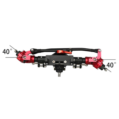 Front & Rear Portal Axle CNC Aluminum Alloy for 1/10 RC Crawler SCX10 II 90046 90047 - EXPROTAS