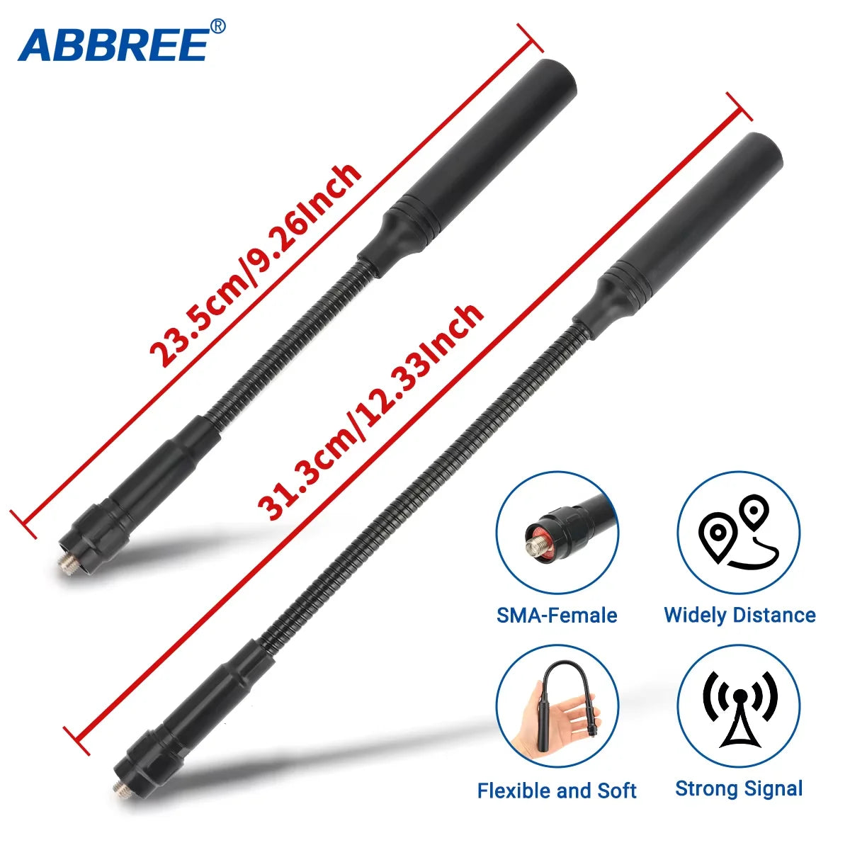 Tactical Antenna SMA-Female for Baofeng UV-5R VHF UHF Dual Band Foldable