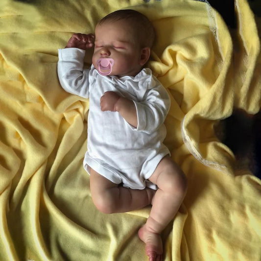 50CM Realistic Finished Bebe Reborn Silicone Vinyl Cloth Body Doll LouLou Handmade Toy For Girls Christmas Gift-EXPROTAS
