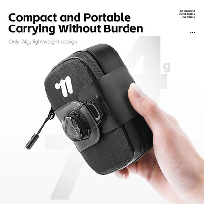 EXPROTAS Bicycle Saddle Bag Waterproof Tail Pouch Bike Storage 0.2L