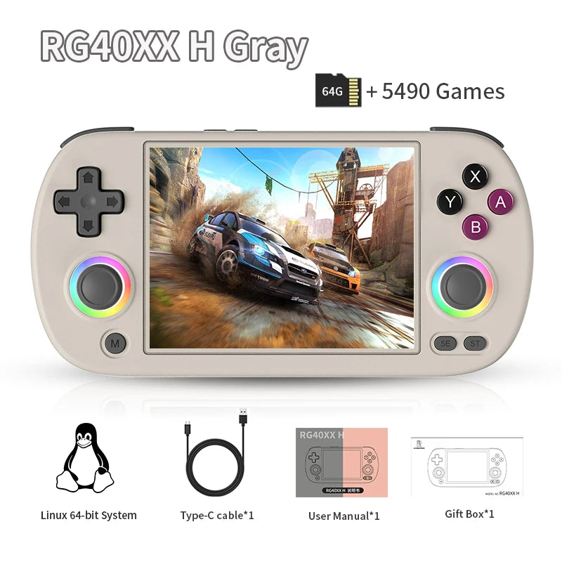 ANBERNIC RG40XX H Handheld Game Console Linux 4.0in IPS Retro Gaming - EXPROTAS