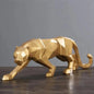 Large Panther Statue Geometric Resin Leopard Sculpture Home Office Desk Decor