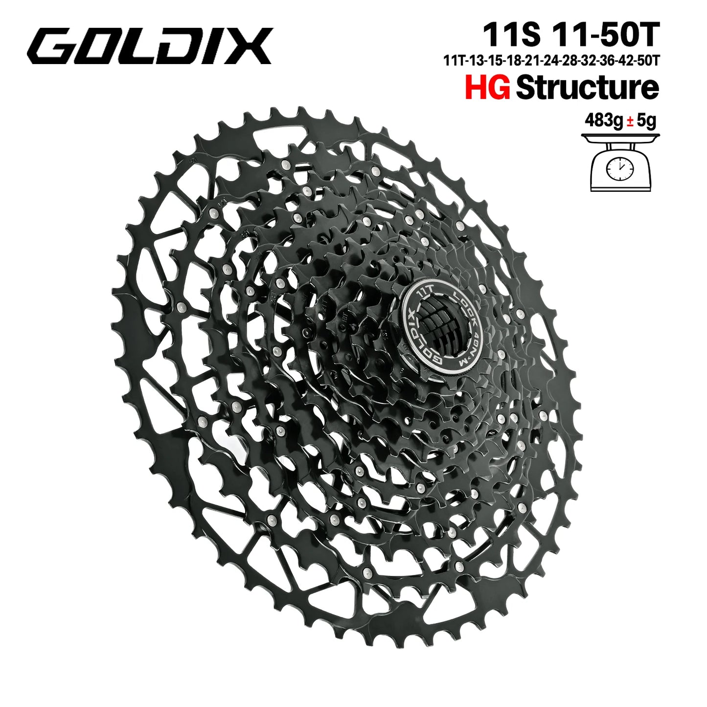 GOLDIX Mountain Bike Cassette 9 10 11 12 13 Speed HG Carbon Steel - EXPROTAS