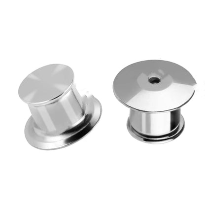 10/30/50pcs Locking Pin Backs Metal Badge Fasteners for Brooch Jewelry Making