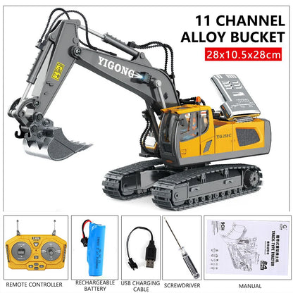 RC Excavator Dumper Car 2.4G Remote Control Engineering Vehicle Crawler Truck Bulldozer Toys for Boys Kids Christmas Gifts-EXPROTAS