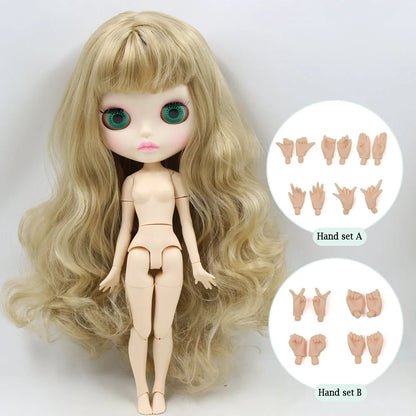 ICY DBS Blythe Factory Doll 1/6 BJD OB24 Ball Joint Body DIY Dress Up
