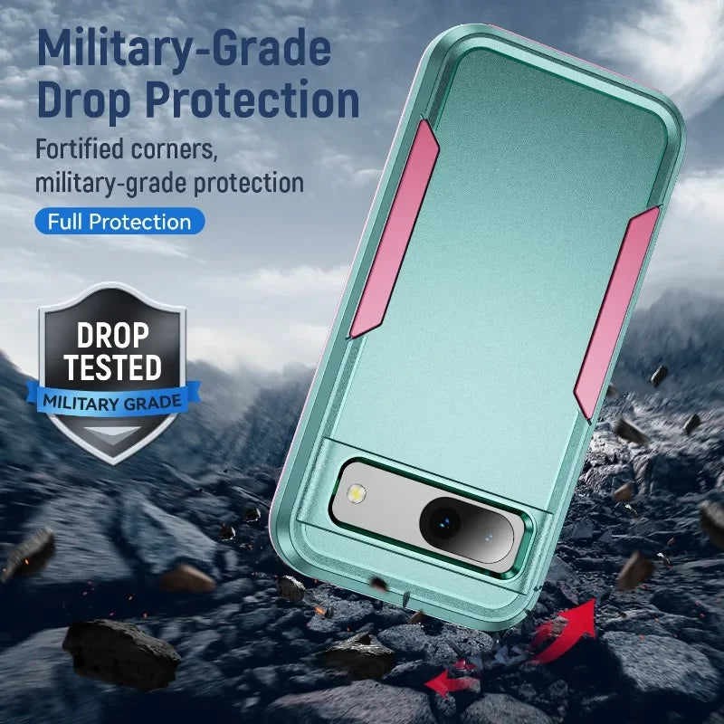 For Google Pixel 6A-9A Shockproof Armour Case TPU PC Heavy Duty Cover