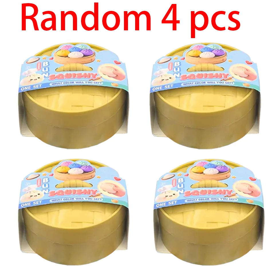 Blind Box Dumpling Squishy Toy Stress Relief 6pcs Colorful Mystery