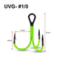 Flame Treble Hook Spinpoler UV Hi-Carbon Steel No 2-0 Fishing Tackle