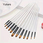 12/48 Pcs Art Paint Brushes Set Nylon Hair for Oil Acrylic Watercolor Painting