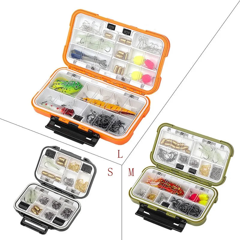 Waterproof Fishing Tackle Box Hook Lure Bait Storage Organizer Case