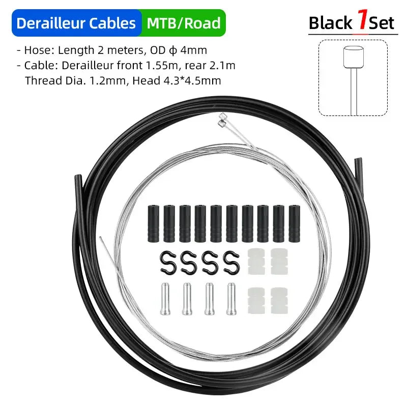 Bike Brake Cable Gear Inner Outer MTB Road Front Rear Derailleur Wire