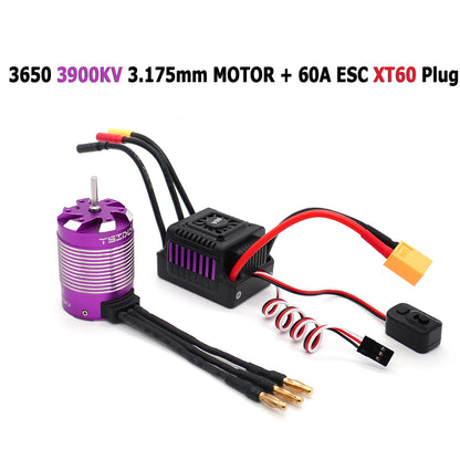1/10 RC Car Brushless Motor 60A ESC 3650 3660 for Drift Racing Off-Road