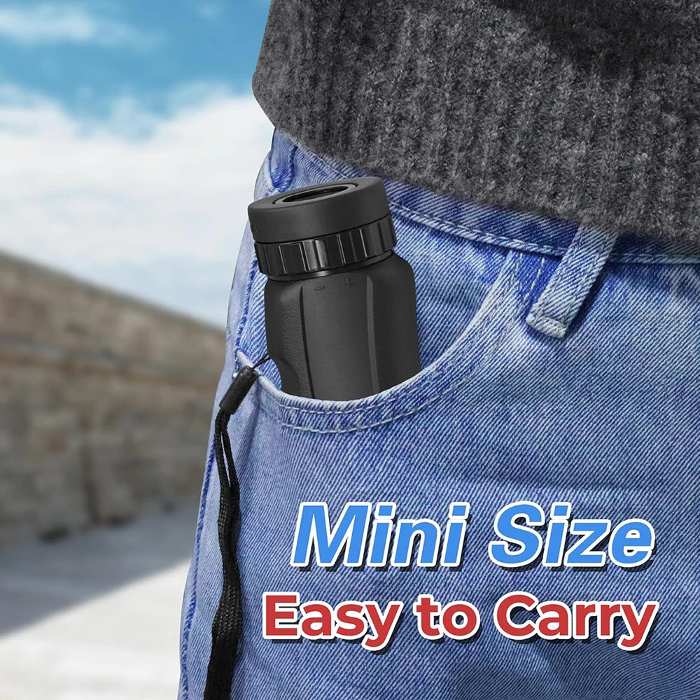 8x25 HD Monocular Telescope Waterproof Pocket Scope Bird Watching Hiking