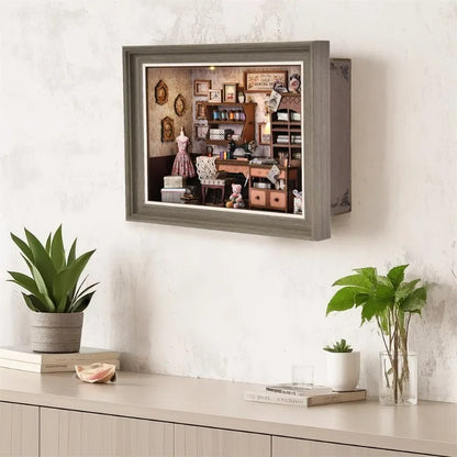 DIY Wooden Book Nook Mini Dollhouse 3D Puzzle Kit Bookshelf Insert Decor Gift - EXPROTAS