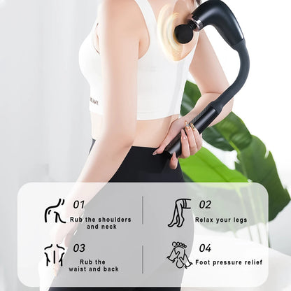 Smart Fascia Gun Electric Massager Handheld Deep Tissue Muscle Hammer 2025
